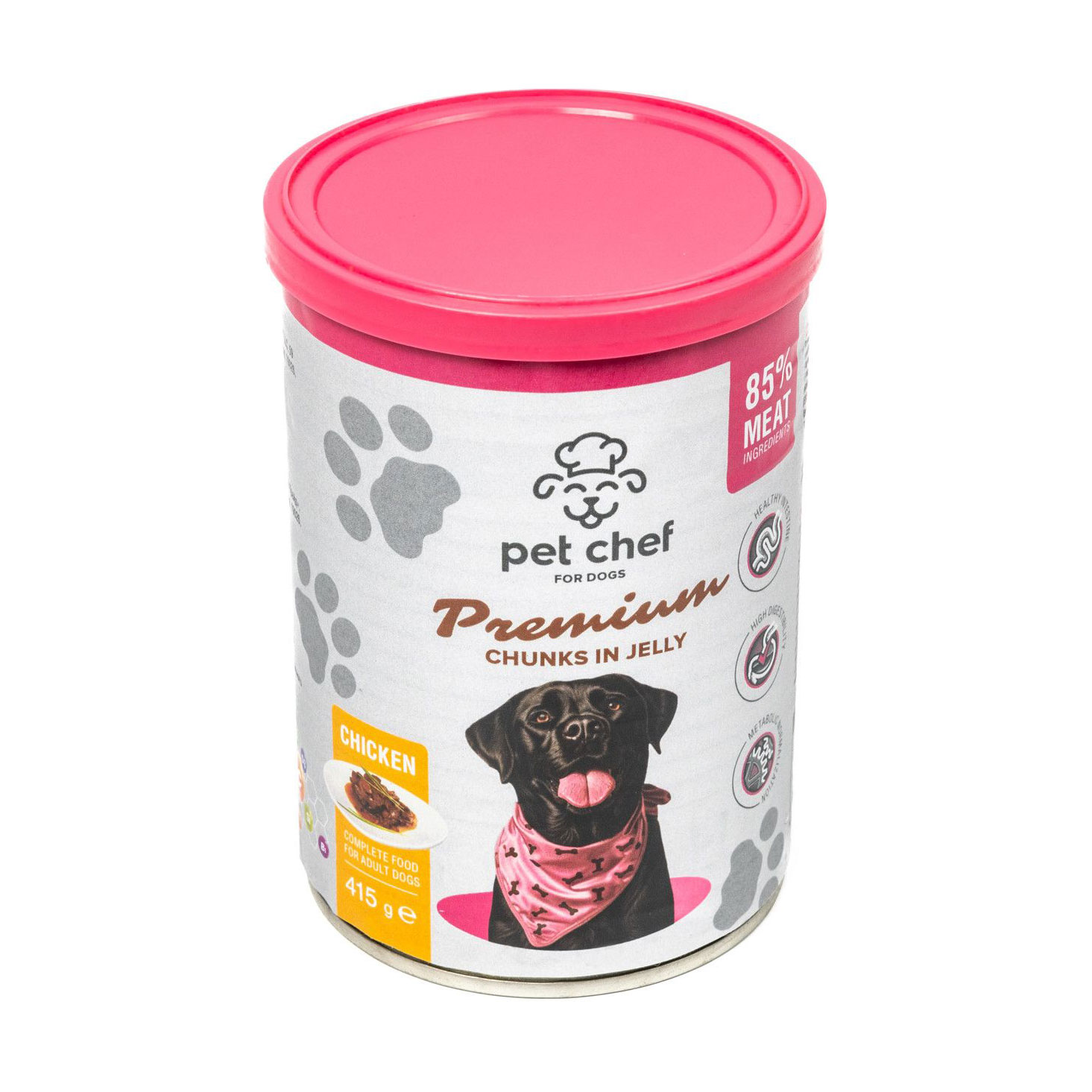 Вологий корм для собак Pet Chef Premium Chunks In Jelly з куркою, 415 г